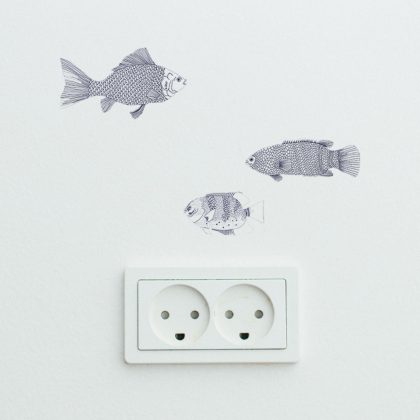 Fishes, They Fly Easy Wall Decals