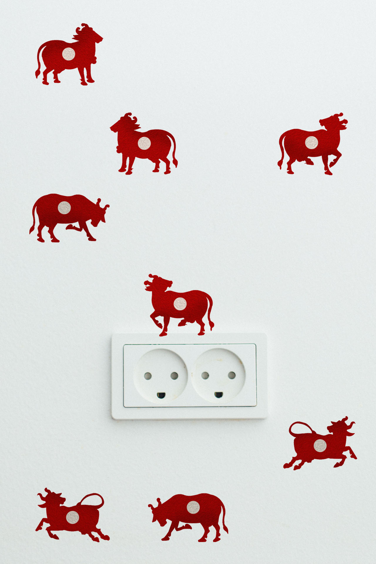 Cows Of Pichwai (Gulaal) Easy Decal Sets