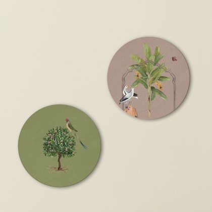 Birds of Feather Round Wall Art Set